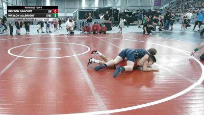 98-109.6 lbs Champ. Round 1 - Waylon Allbright, Grangeville Youth Wrestling Club vs Bryson Sanchez, Sunnyside Ironman Wrestling