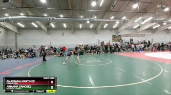 110 lbs Champ. Round 3 - Arianna Sanchez, Douglas County vs Anastasia Martinez, Prairie View