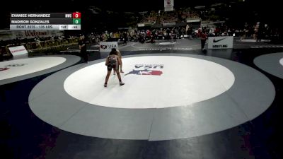135 lbs Cons. Semis - Madison Gonzales vs Evaniee Hernandez, Madera Wrestling Club