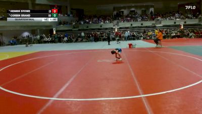 45 lbs Quarterfinal - Corbin Brand, New Ulm vs Henrik Stowe, Elk River