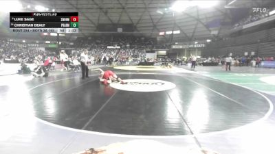 Boys 3A 165 lbs Champ. Round 2 - Luke Sage, Snohomish vs Christian Dealy, Prairie