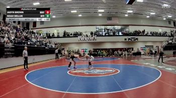 132 lbs 2nd Wrestleback (16 Team) - Jadyn Brown, Jasper County vs Noah Bellue, Mt. Pisgah Christian School