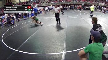80 lbs Champ. Round 2 - Derren Ballew, Westside Wrestling Club vs Wyatt Sparks, Milford Wrestling Club