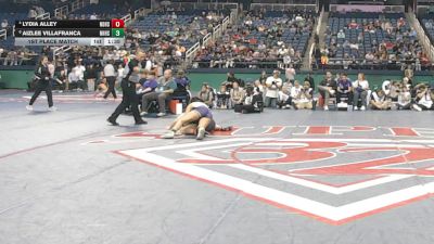 5A - 132 lbs 1st Place Match - Lydia Alley, North Davidson High School vs Aizlee Villafranca, North Henderson High School