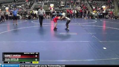 80 lbs Cons. Semi - Tevin Smith Jr, Sherman Challengers vs Everett Murtha, Moen Wrestling Academy