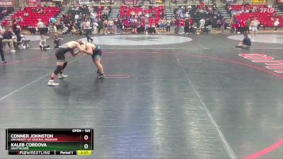 165 lbs Cons. Round 4 - Conner Johnston, University Of Central Missouri vs Kaleb Cordova, Unattached