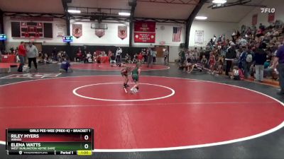 Bracket 1 lbs Round 5 - Elena Watts, West Burlington Notre Dame vs Riley Myers, WBNDD