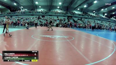 80 lbs Cons. Round 3 - Lynkin Carter, Honey Badger Wrestling Club-A  vs Milo Smith, Thoroughbred Wrestling Academy-AA