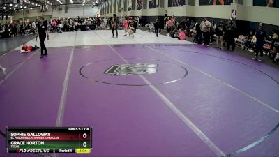 114 lbs Semifinal - Grace Horton, Texas vs Sophie Galloway, El Paso Wildcats Wrestling Club