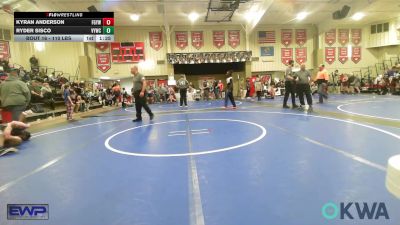 110 lbs Quarterfinal - Kyran Anderson, Fort Gibson Youth Wrestling vs Ryder Sisco, Verdigris Youth Wrestling