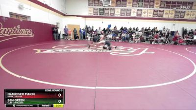 184 lbs Cons. Round 3 - Francisco Marin, Delta College vs Ben Green, Cuesta College