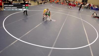 12U - 160 lbs Champ. Round 1 - Grayson Barnes, Dragon Wrestling vs Jayce Larson, Forest Lake Wrestling Club