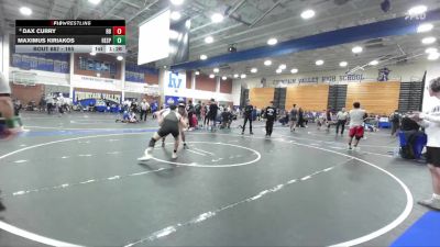 165 lbs Champ. Round 2 - Maximus Kiriakos, Hesperia vs Dax Curry, Rancho Bernardo
