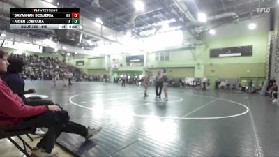 115 lbs Semifinal - Savannah Sequeria, BIRMINGHAM vs Aiden Lobitana, EAGLE ROCK