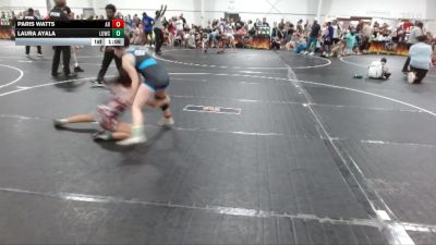 100 lbs Round 2 (4 Team) - Laura Ayala, Level Up Wrestling Center vs Paris Watts, AR-15