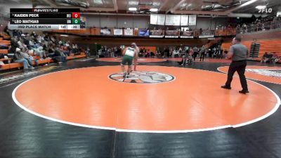285 lbs 3rd Place Match - Kaiden Peck, Weiser vs Leo Mathias, Battle Mountain