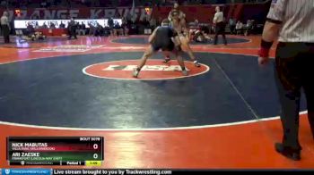 3 lbs Champ. Round 1 - Nick Mabutas, Villa Park (Willowbrook) vs Ari Zaeske, Frankfort (Lincoln-Way East)