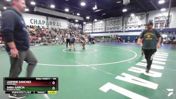 140 lbs Semifinal - Jasmine Sanchez, Chaparral vs Sara Garcia, Murrieta Mesa