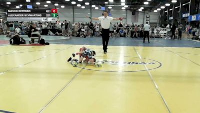 56 lbs Rr Rnd 1 - Mason DeFebbo, 4M Strength - EL vs Alexander Schwarting, SEPA BLUE - EL