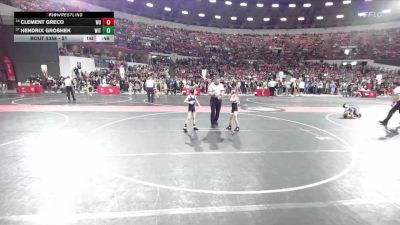 51 lbs Quarterfinal - Clement Greco, Wisconsin Dells vs Hendrix Groshek, Wittenberg-Birnamwood