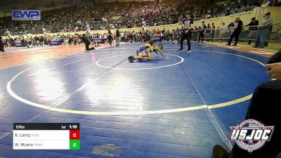 61 lbs Round Of 32 - Ryder Lentz, Texas Elite Wrestling vs Weston Myers, Pawhuska Elks Takedown