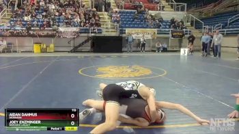 113 lbs Quarterfinal - Aidan Dahmus, Dickinson vs Joey Enzminger, Bismarck Legacy