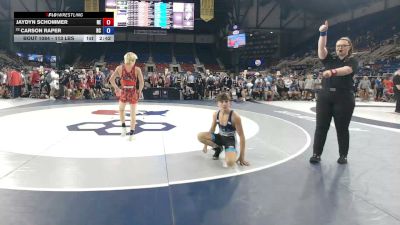 113 lbs Champ. Rd Of 64 - Jaydyn Schommer, Nebraska vs Carson Raper, North Carolina