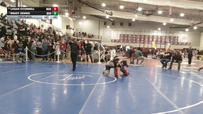 215 lbs 7th Place - Logan O'Connell, Mount Greylock vs Brady Dennis, Quabbin