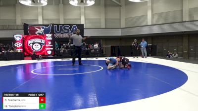 14U Boys - 96 lbs Champ. Round 2 - Bradyn Tompkins, Michigan Revolution Wrestling Club vs Dylan Frechette, Mayo Quanchi Wrestling Club