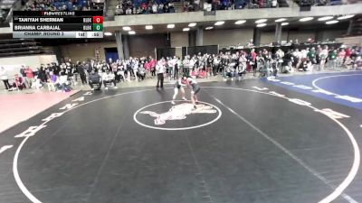 120 lbs Champ. Round 2 - Taniyah Sherman, Unattached vs Brianna Carbajal, Unattached
