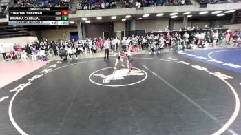 120 lbs Champ. Round 2 - Taniyah Sherman, Unattached vs Brianna Carbajal, Unattached