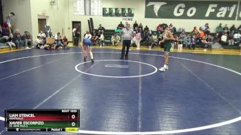 120 lbs Cons. Round 3 - Liam Stencel, Huntsville vs Xavier Escorpizo, St. John Paul II