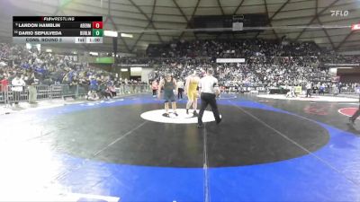 Boys 2A 285 lbs Cons. Round 3 - Landon Hamblin, Aberdeen vs Dario Sepulveda, Burlington-Edison