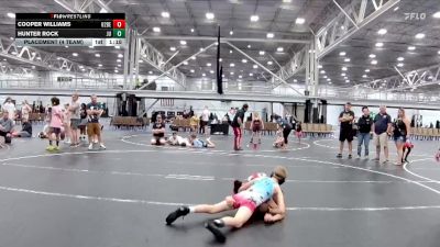 96 lbs Placement (4 Team) - Cooper Williams, U2 Brawler Elite vs Hunter Rock, Journeymen Uprising