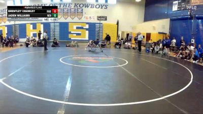 113 lbs Semifinals (8 Team) - Brentley Crawley, Hagerty vs Jaden Williams, Wellington Community Hs