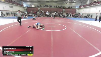 132 lbs Cons. Semi - Javier Lopez, Yuma Catholic vs Jaxon McBiles, Pima