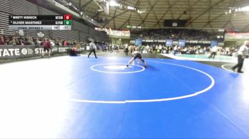 Boys 4A 190 lbs Cons. Round 5 - Oliver Martinez, Glacier Peak vs Brett Kissick, Mt. Si