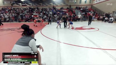 88 lbs Quarterfinal - Baker Bargewell, Anacortes Hawkeyes Wrestling Club vs Jarrett Wirtz, Ascend Wrestling Academy