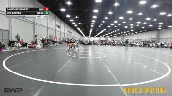 75 lbs Quarterfinal - Calhoun Tannery, Roundtree 14U vs Keb Deppen, OK Elite 14U Orange