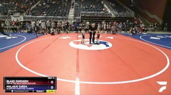 49 lbs Quarterfinal - Blake Swensen, Top Of The Rock Wrestling Club vs Malakai Ojeda, Gladiator Wrestling Academy