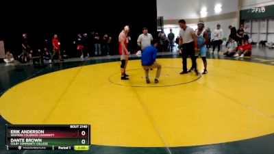 174 lbs Champ. Round 1 - Erik Anderson, Western Colorado University vs Dante Brown, Colby Community College