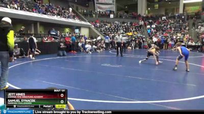 90 lbs Champ. Round 1 - Samuel Synacek, Sherman Challengers vs Jett Hines, Hammer Time Wrestling Academy