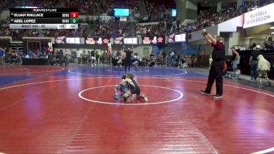 55 lbs Champ. Round 2 - Abel Lopez, Team Champs vs Elijah Wallace, Team Real Life