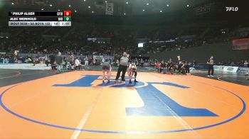 5A Boys 132 lbs Champ. Round 1 - Philip Alger, Crater Boys vs Alec Weinhold, West Albany Boys