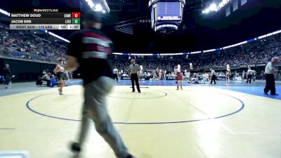 110 lbs Round Of 32 - Matthew Doud, Cameron County vs Jacob Erb, Leechburg