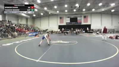 131 lbs Round 2 (3 Team) - Thandon Bensink, Chautauqua Lake-Westfield-Panama vs Spencer Davies, Peru Sr HS