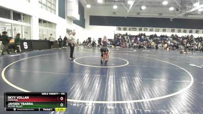 110 lbs Champ. Round 1 - Skyy Vollan, Hamilton vs Jayden Ybarra, Victor Valley