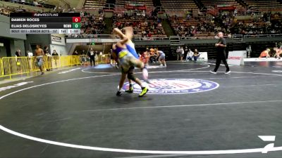 Junior Boys - 165 lbs Champ. Round 3 - Elias DelosReyes, Will C Wood High School Wrestling vs Damien Roces
