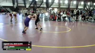 215 lbs Round 6 (8 Team) - Porter Call (Box Elder), Emery vs Soren Jensen, Gunnison