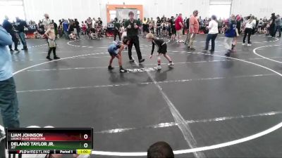 75 lbs Semifinal - Liam Johnson, Legacy Elite Wrestling vs Delanio Taylor Jr., JET